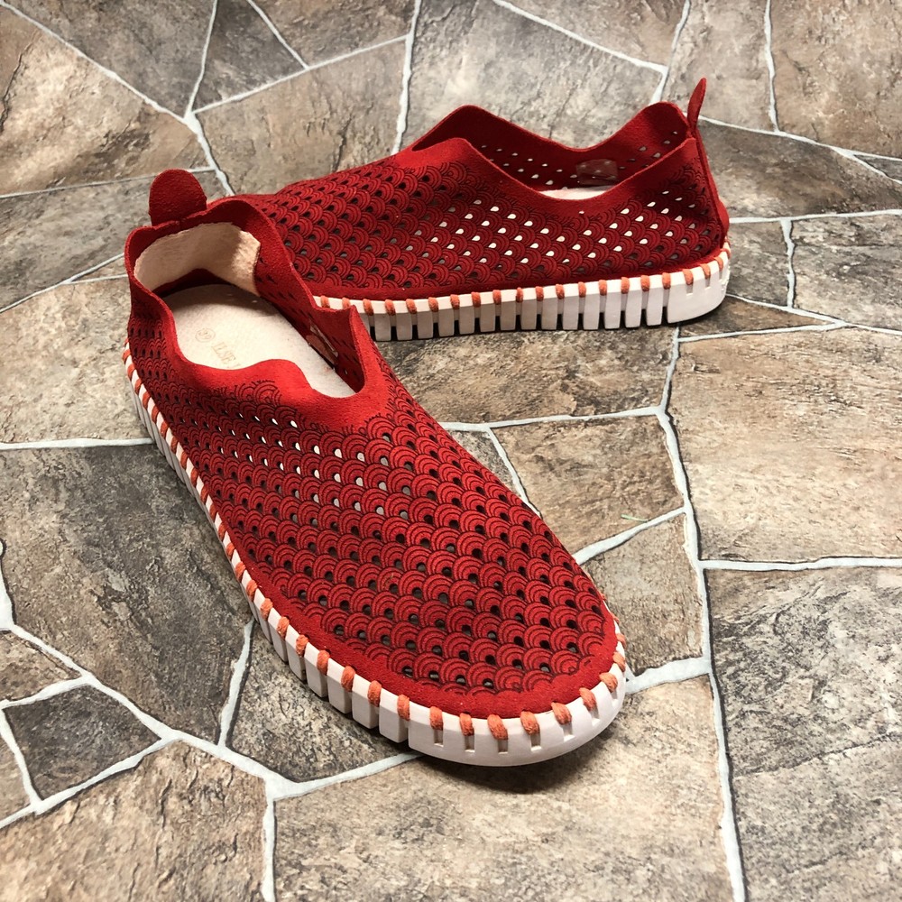 Ilse Jacobsen Women’s Slip In Shoes Tulip Red EU 39 US Size 8