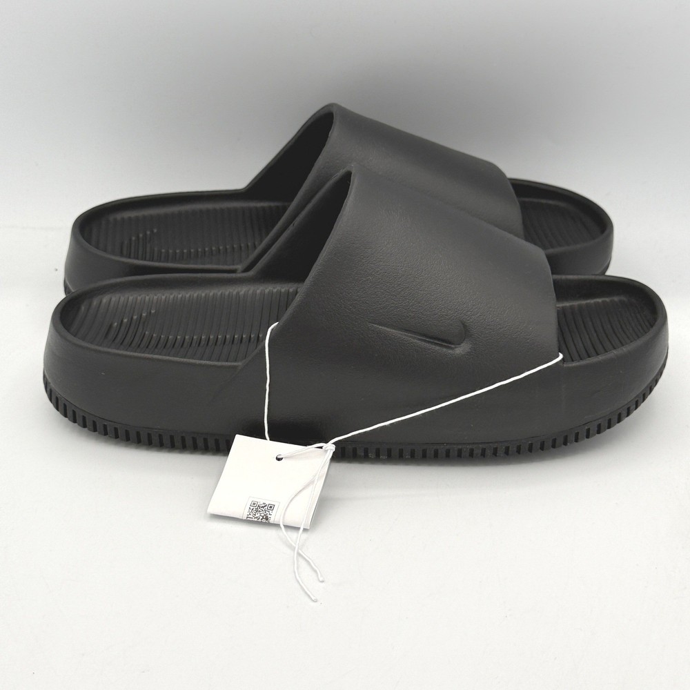 Nike Calm Slide Sandals Mens 9 Black Minimalist Foam Slip On FD4116-001