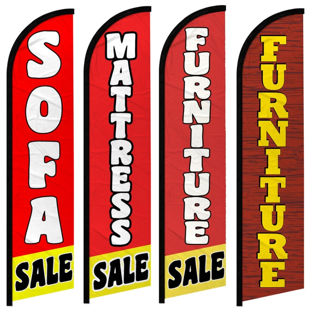 Furniture Sofa Mattress Sale Windless Full Sleeve Advertising Banner Flags