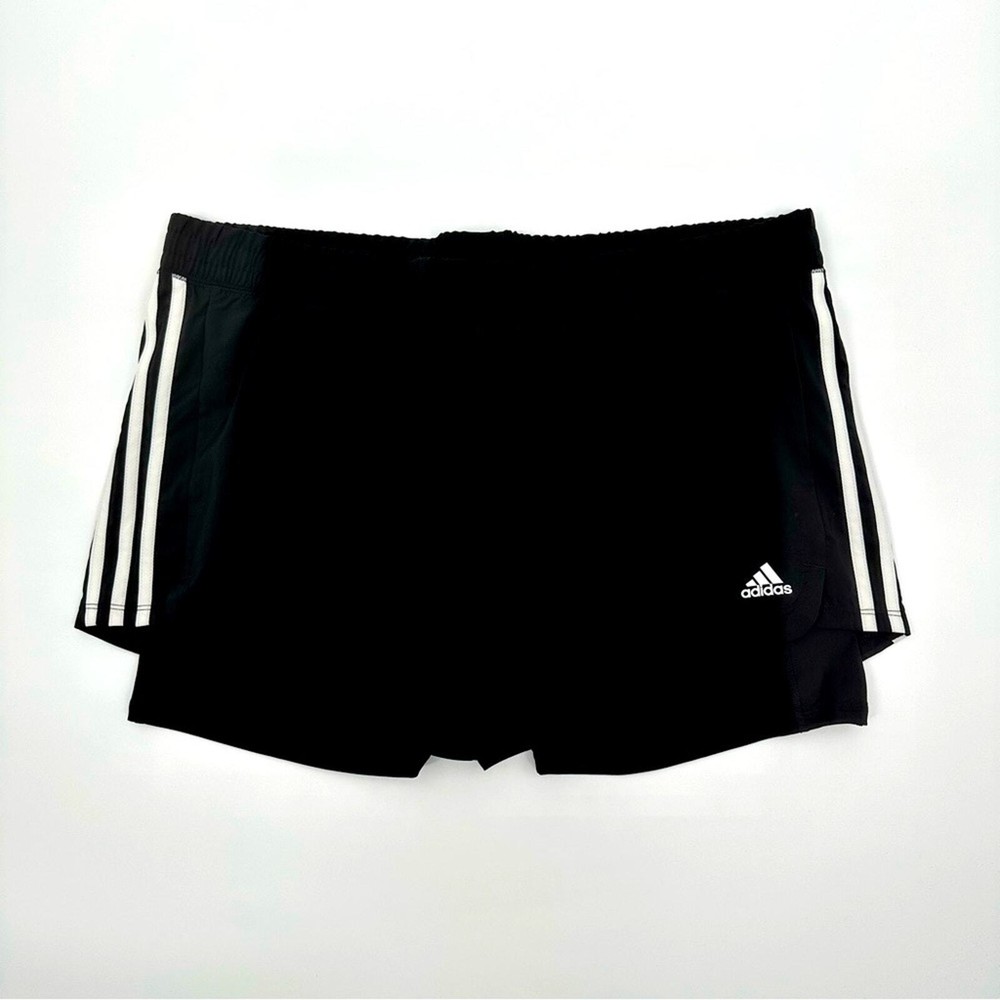 Adidas Pacer 3S 2 in 1 athletic shorts in black Size XL