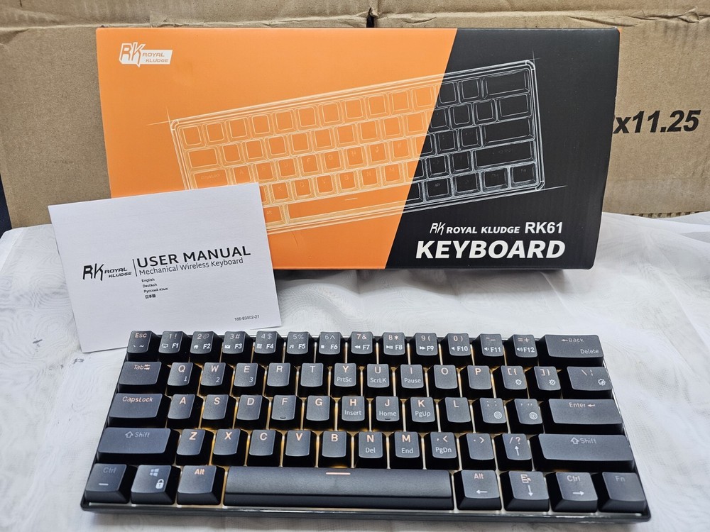 Wireless Mechanical Gaming Keyboard Compact RGB Backlit Programmable Software Compatible New or Open Box