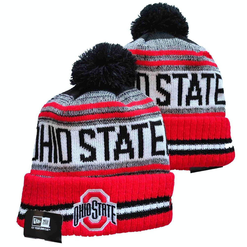 Ohio State Buckeyes Hats Puff Winter Knit Hat Lid Toboggan New 2025 Era Pom Cap