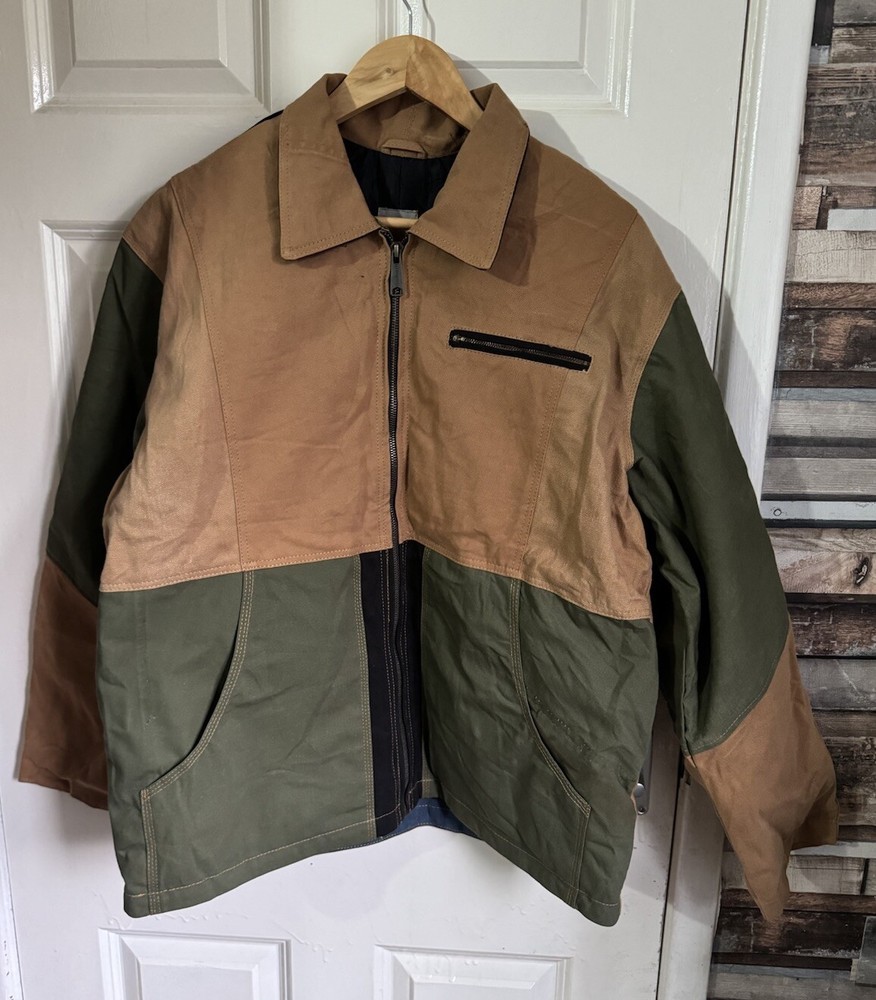 Vintage Reworked Carhartt Patchwork Up-Cycled Sustainable Unisex Jacket Size L