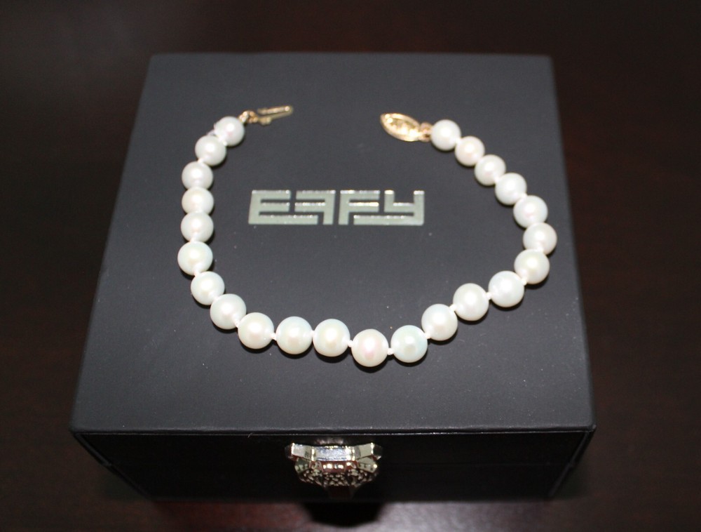14K Gold 7-7.5mm Freshwater Pearl Bracelet by EFFY
