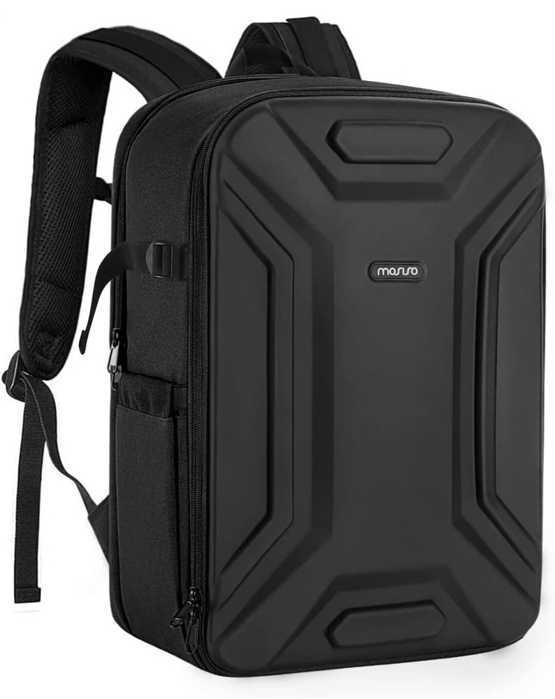 Mosiso Black Symmetric Camera Backpack Bag w/ Tripod Holder & Laptop Compartment
