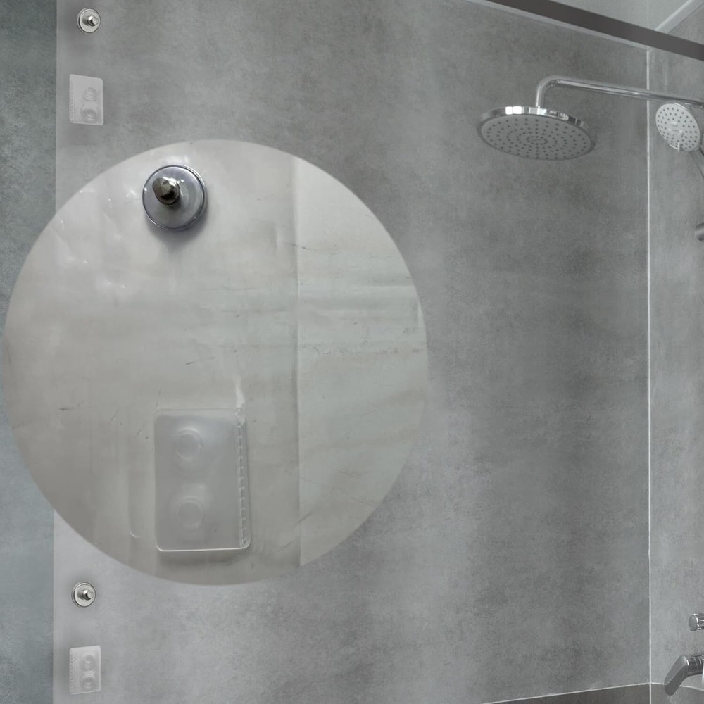 Shower Curtain Liner with Side Suction Cups & Magnets Splash Guard Kit 8G New