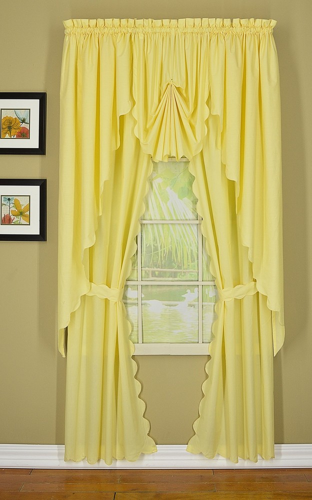 , Orleans Scallop Curtain, Buttercup 45