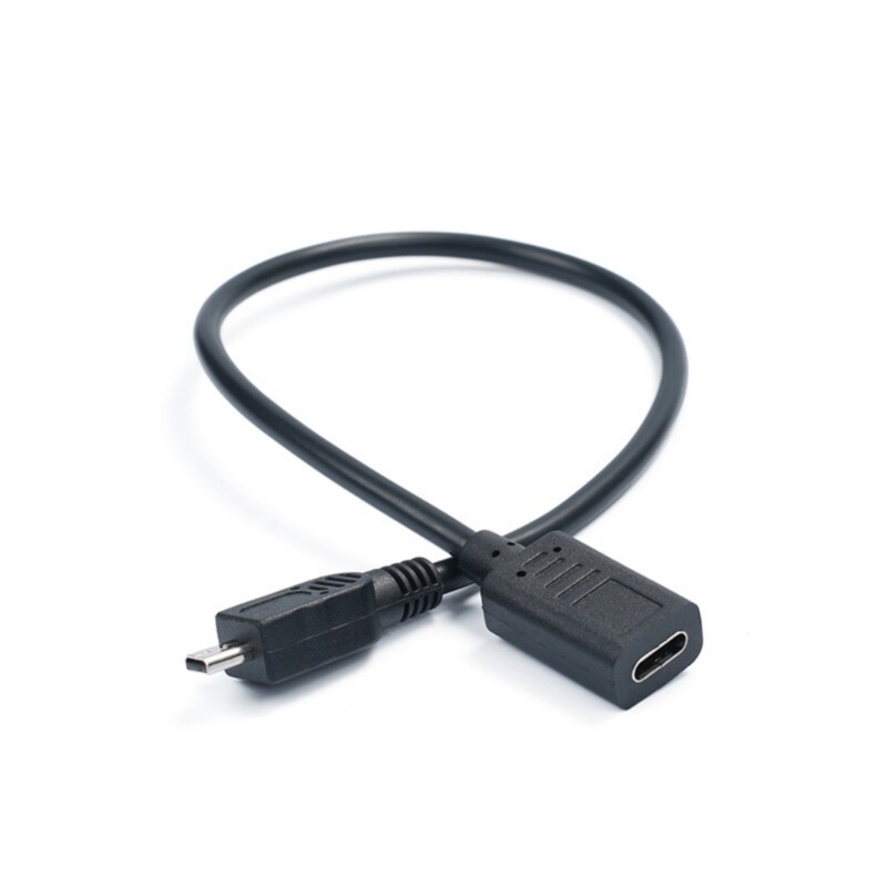 USB C Female to Mini USB 8 Pin Male OTG Converter Cable