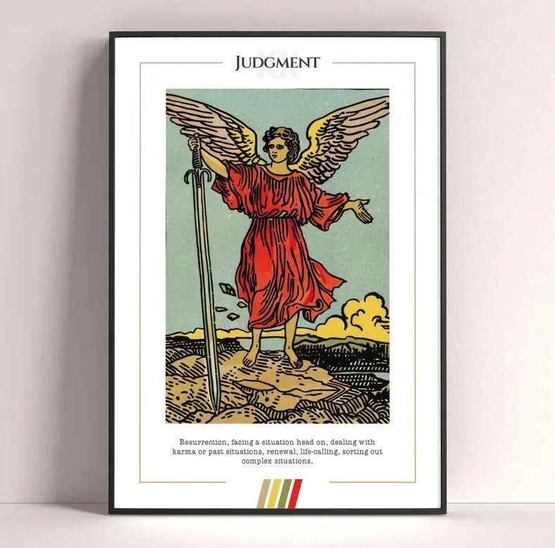 Judgment Tarot Card Art Print - High-Quality Digital Download Tarot Poster