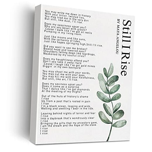 Canvas Wall Art Inspirational Still I Rise Quotes Canvas Print Painting Home