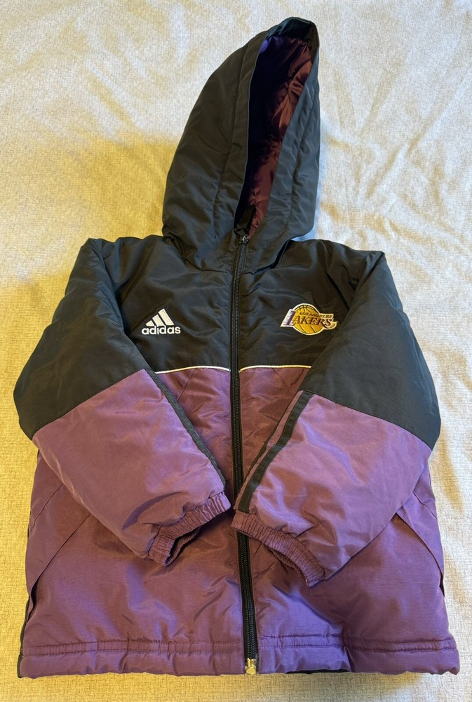 LA Lakers Size 4T Toddler Adidas Jacket Purple Black Angeles Mamba Kobe Bryant