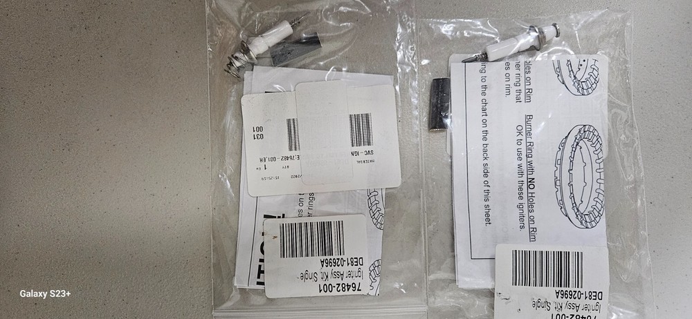 Piezas estufa gas dacor incluye 4 quemadores, 2 encendedores, 1 herramienta quemador, OEM