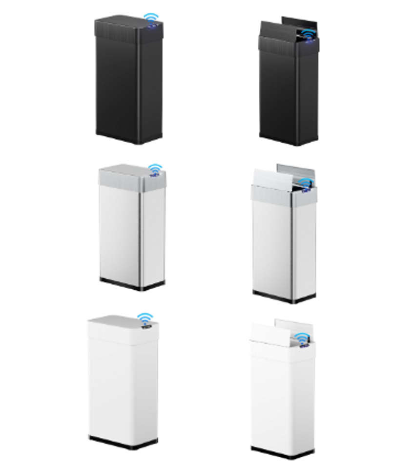 Motion Sensor Trash Can for Kitchen Stainless Steel Garbage Can 50-80L