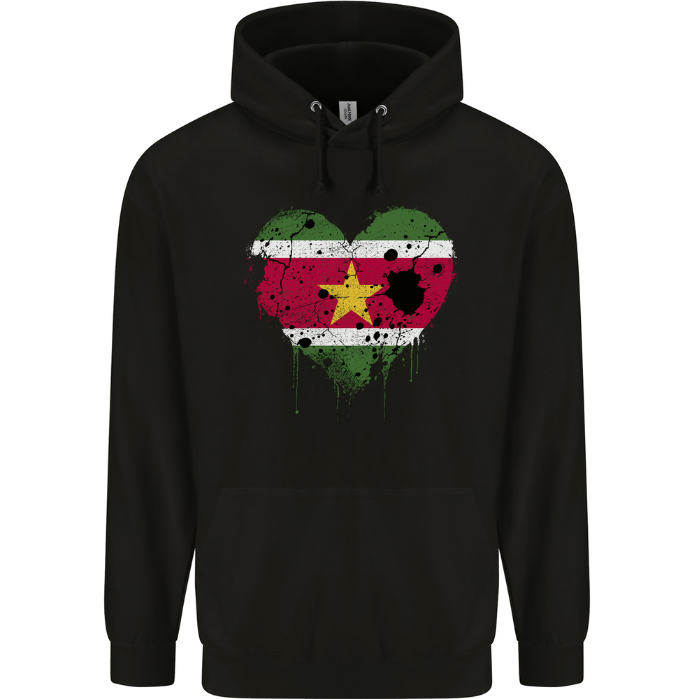 Love Suriname Flag Suriname Day Football Mens 80% Cotton Hoodie