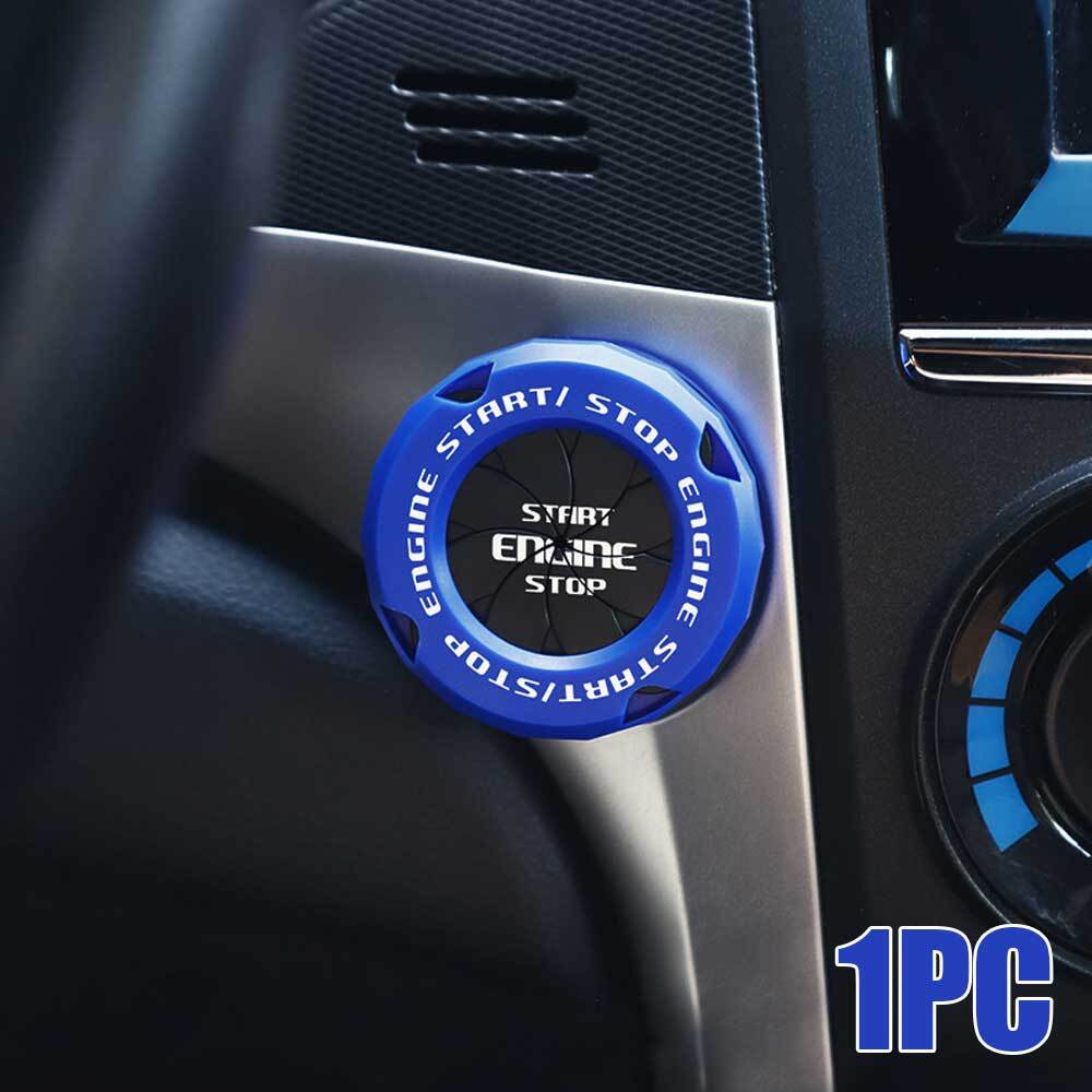 Car Engine Start Stop Push Button Switch Protective Cover Trim Car Accessories
