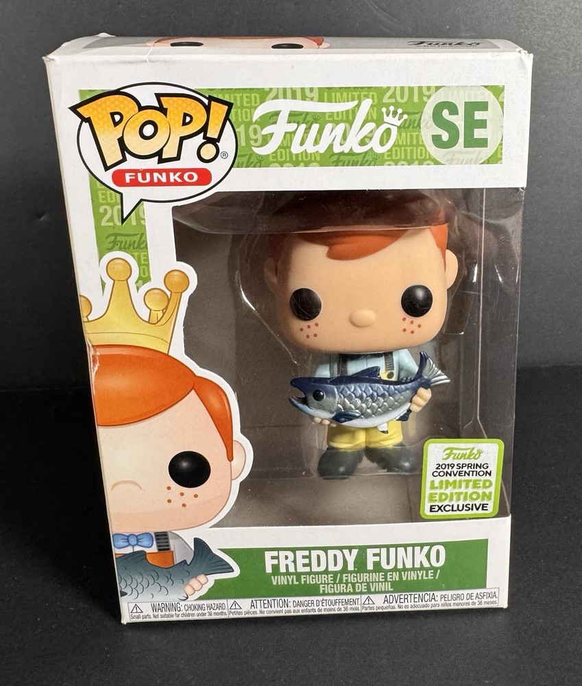 Emerald City Comic Con Exclusive Freddy Funko w Fish Yellow Pants Funko Pop Vinyl