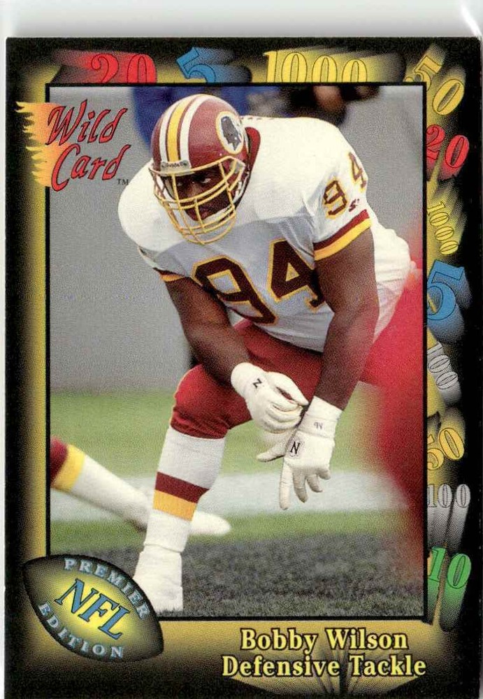 1991 WILD CARD AAA SPORTS BOBBY WILSON RC WASHINGTON REDSKINS #138