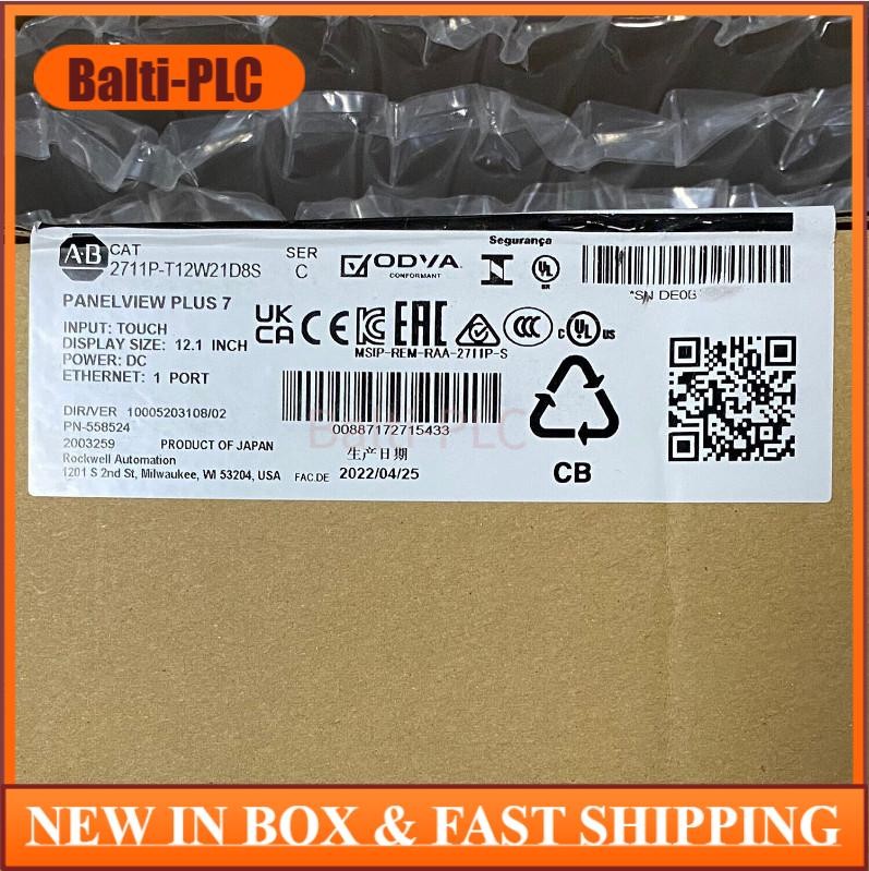 2022 Allen Bradley 2711P-T12W21D8S /C PanelView Plus 7 Terminal Surplus SEALED