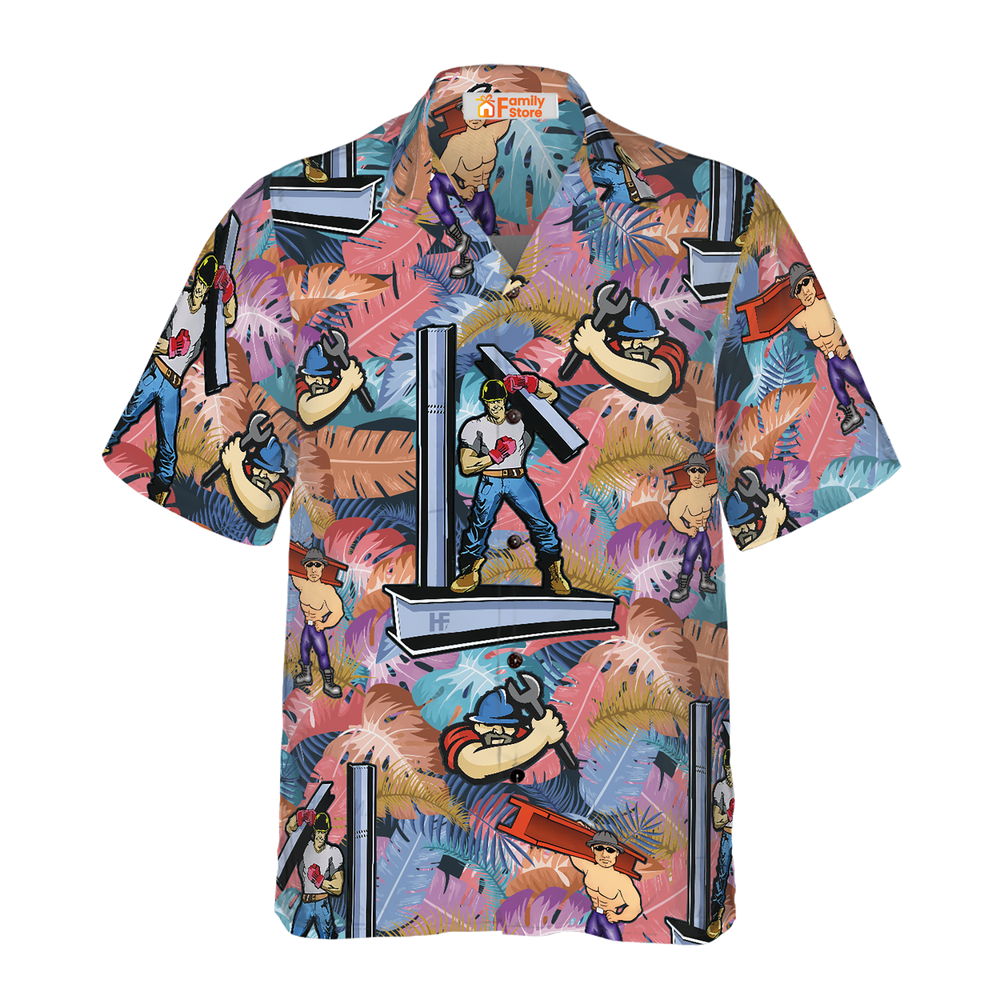 Ironworker Proud 3 Hawaiian Shirt For Men US Size Summer Style NEW