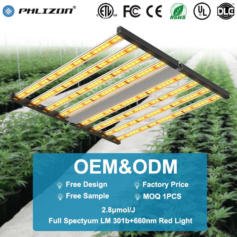 640W Foldable Grow Light & Dimmable LED 8Bar Commercia Replace Gavita Pro 1700e