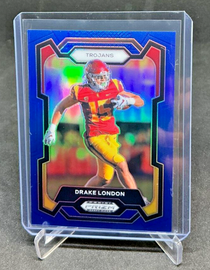 2024 Panini Prizm Draft Picks DRAKE LONDON Blue Prizm 112/199 #3