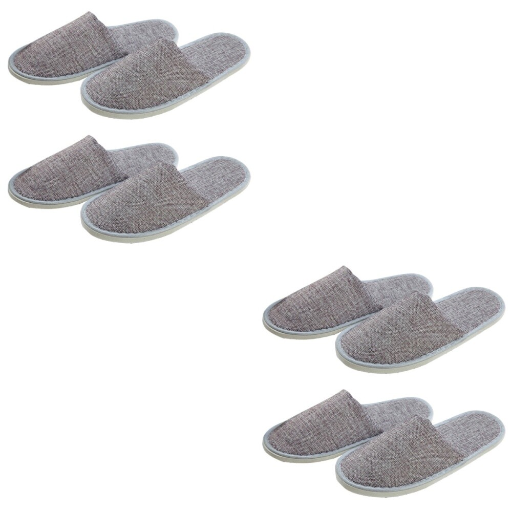 Set of 2 Flip Indoor Slippers for Men Linen Human Engineering