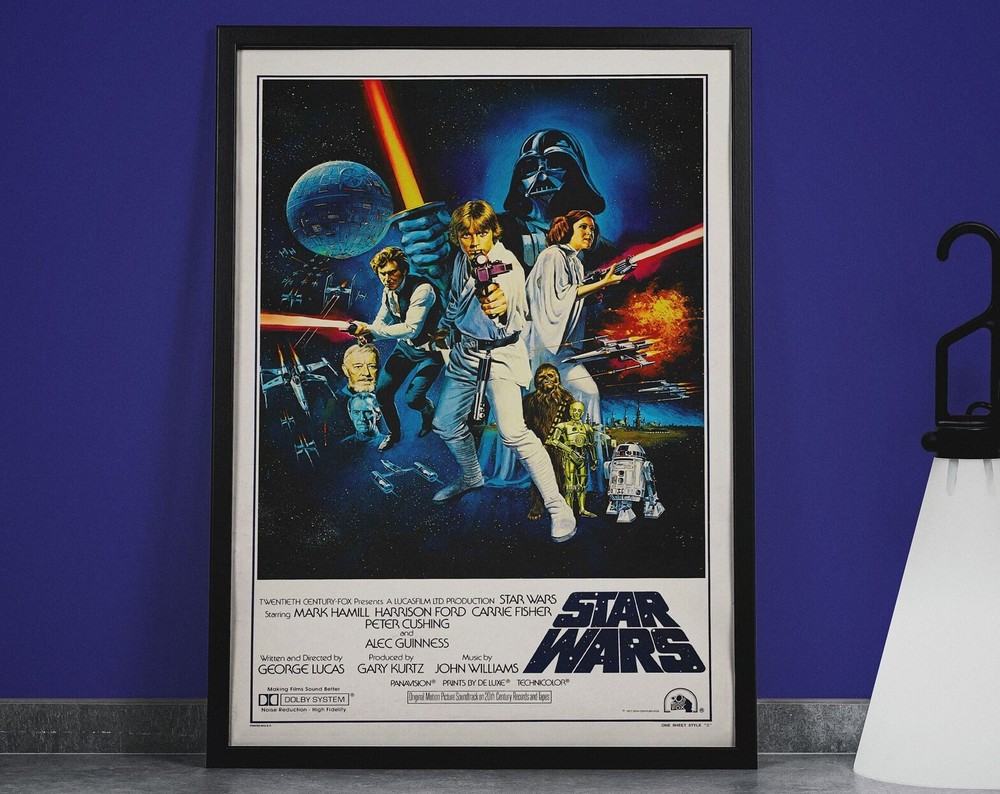 Vintage Star Wars 1977 Movie Poster Wall Art Home Decor No Frame