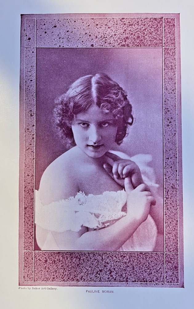 1898 Vintage Magazine Illustration Actress Pauline Moran
