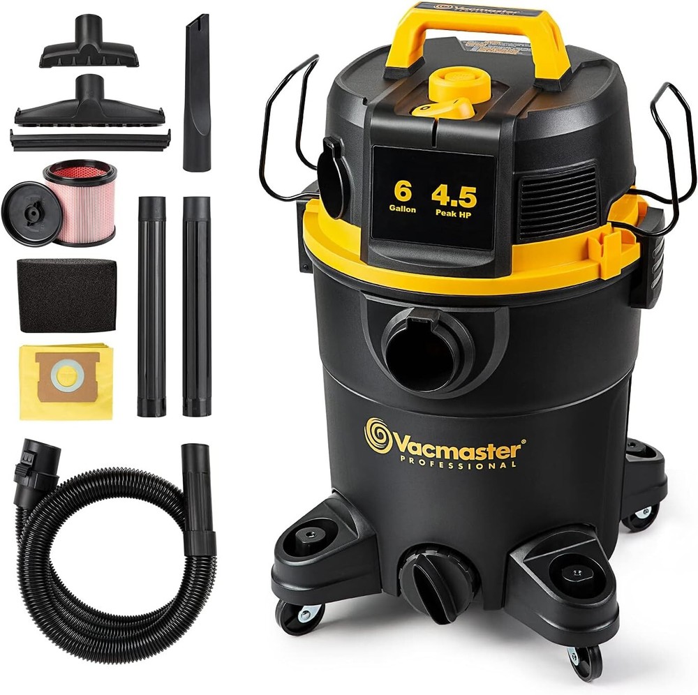 4.5 HP Compact Wet Dry Vac with On-Board Tools for Any Floor  