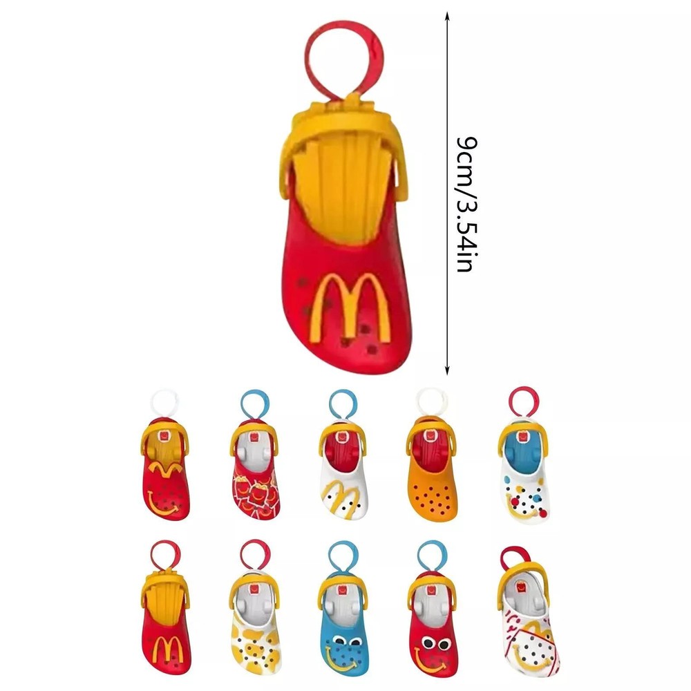 Set All 10 PCS McDonalds Mini Crocs Keychain Happy Meal Toys Completed Toy
