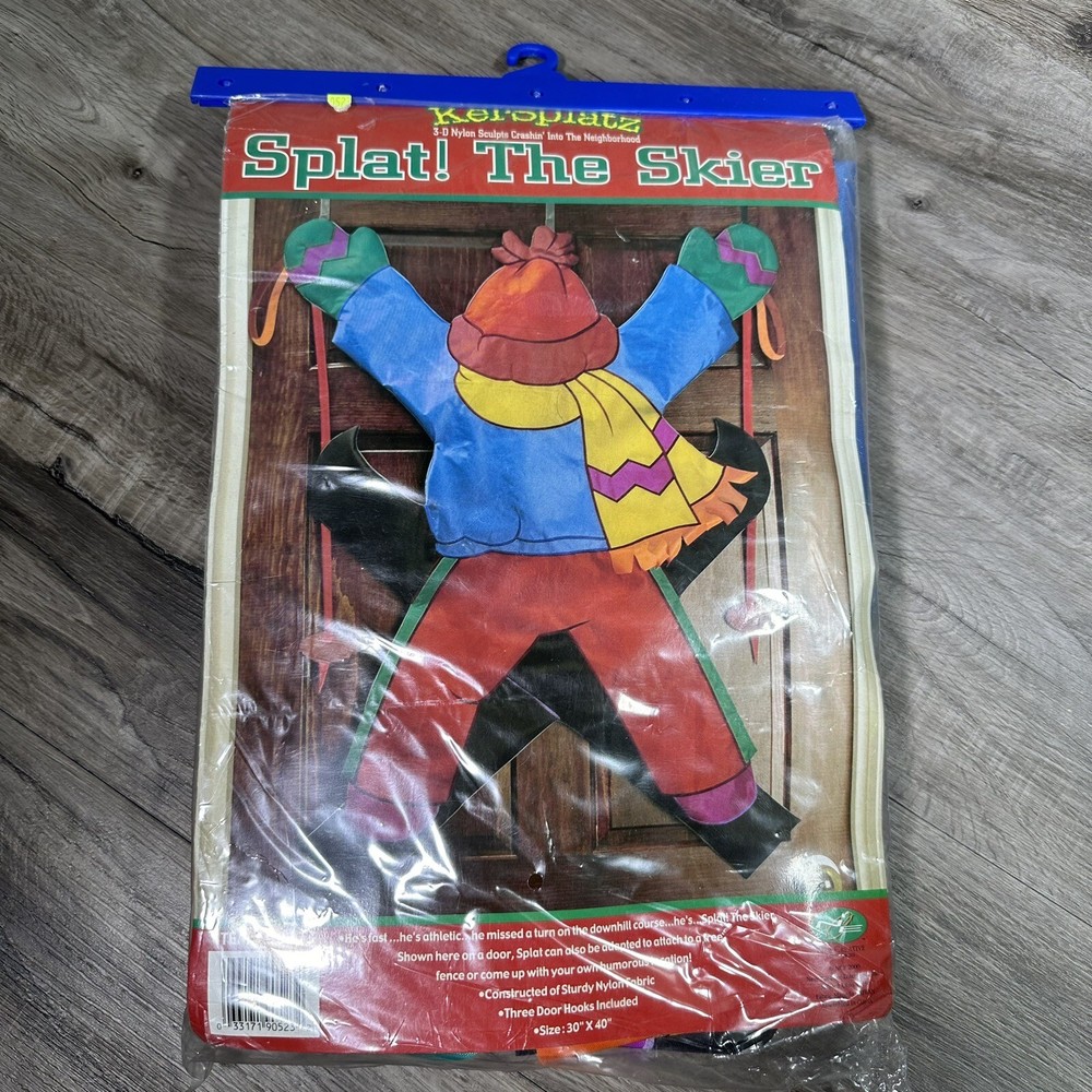 Skiing-Themed SPLAT Door Hooks for Winter Decor and Storage