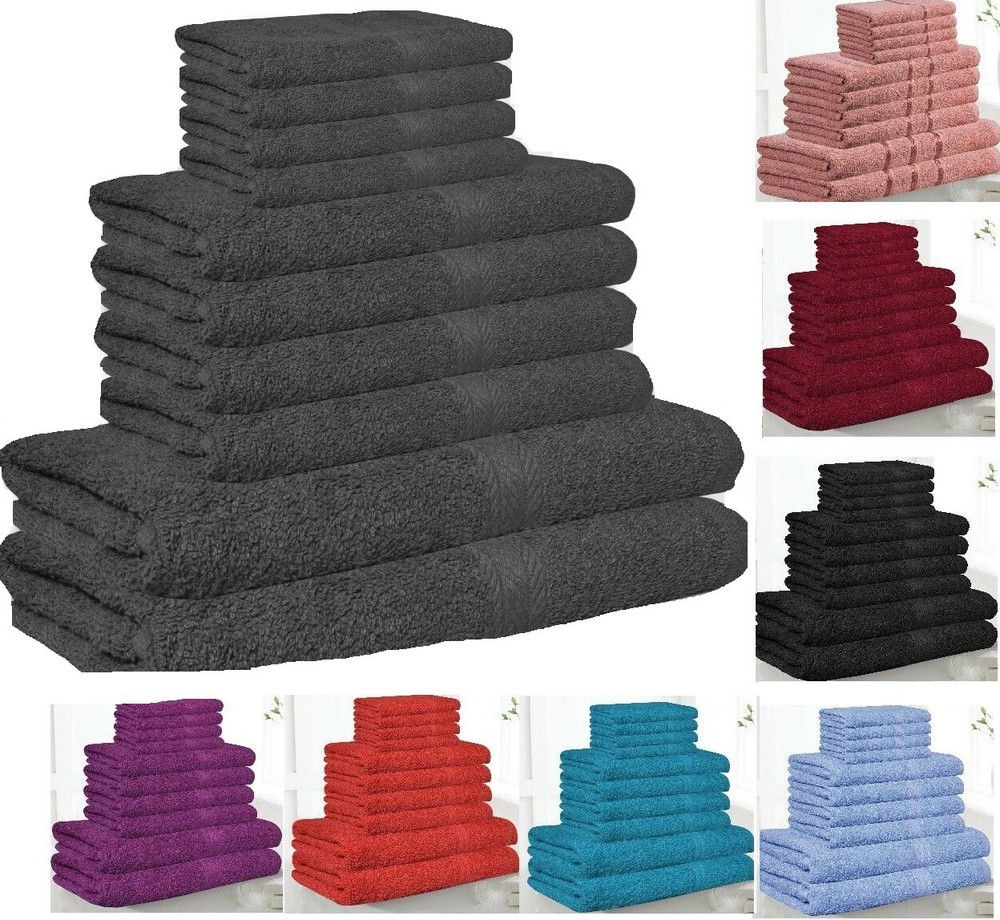 10-Piece Luxury Egyptian Cotton Bath Towel Set - Soft Premium Gift
