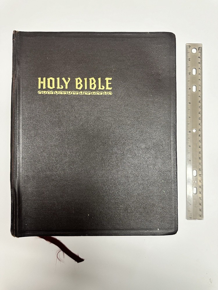 1957 Blue Ribbon Hertel Bonded Leather Standard Reference Bible