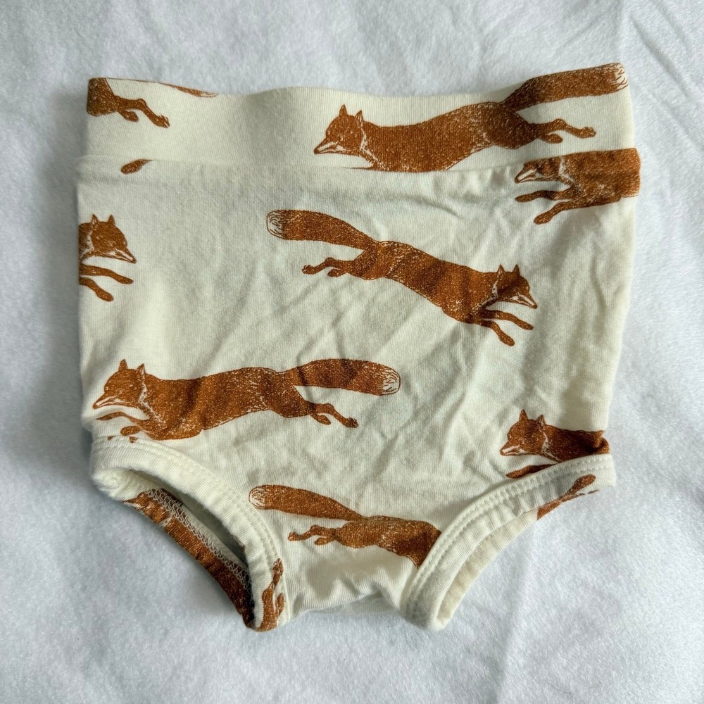 Kate Quinn Organics Fox Print Shorties Shorts Baby Gender Neutral 3-6 Months