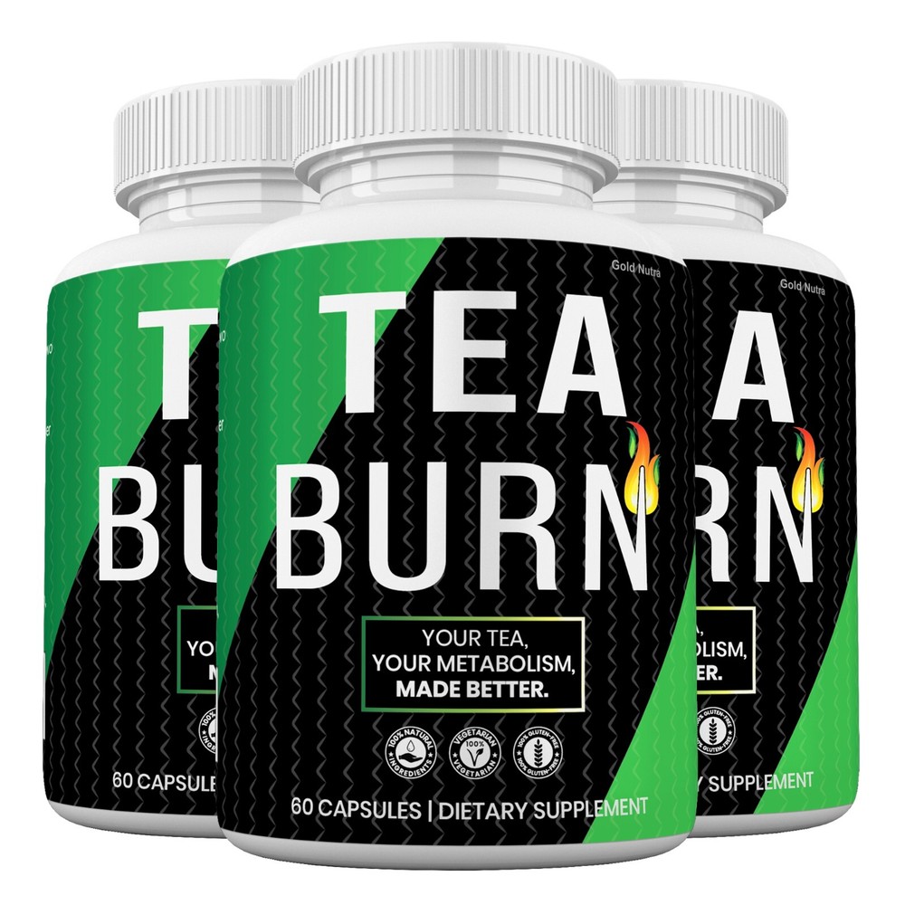 (3 Pack) Tea Burn, Powerful Formula, Effective for Women and Men.