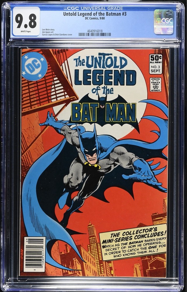 The Untold Legend of the Batman #3 - CGC 9.8 - 1980 Extremely Low Census Count