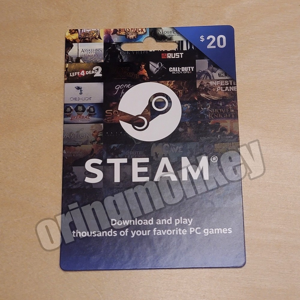 Steam Gift Card w/Receipt $20 Steam Wallet-image