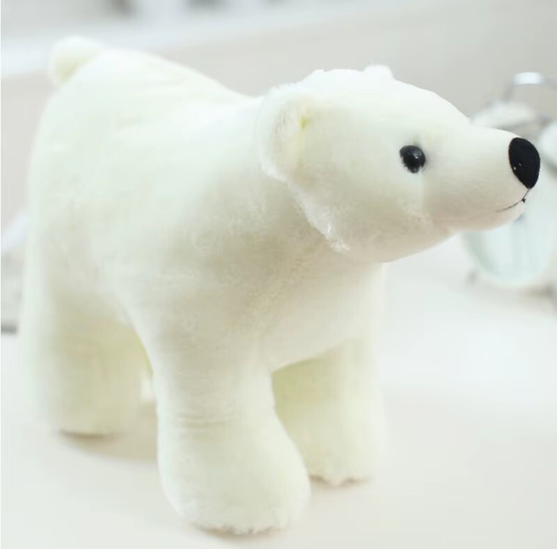 White Polar Bear 10 Inch Plush Toy Soft Stuffed Animal for Kids Toddler Gift