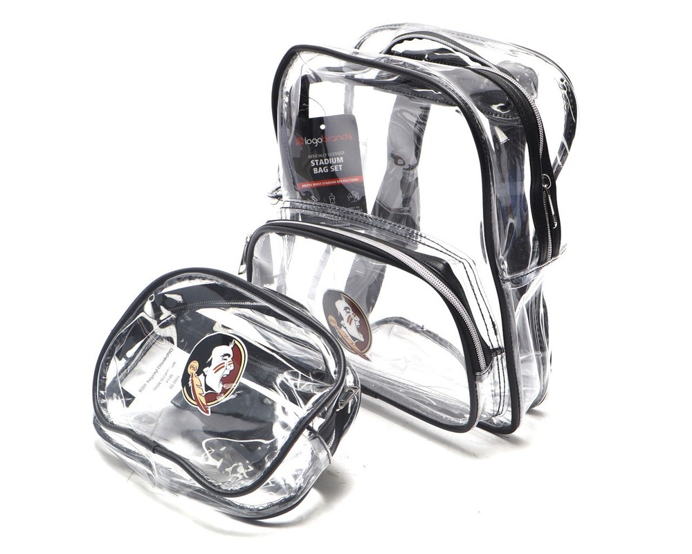 Florida State Seminoles Stadium Clear Backpack Bag Set