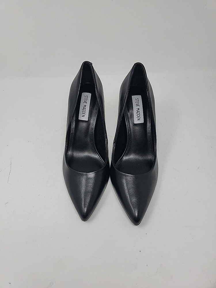 STEVE MADDEN Black Leather Heels Shoes 7 B20