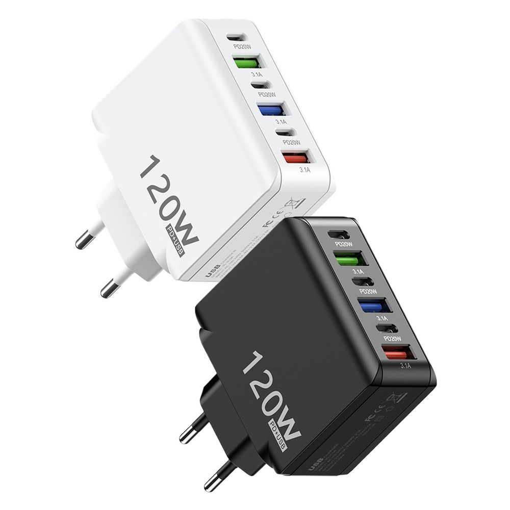 120W USB C Wall Charger Block with Multiport Hub Adapter