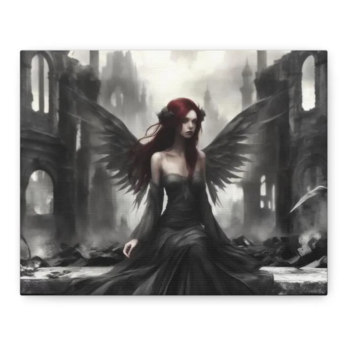 Fantasy Wall Art Ravenheart Angel for Home Decor Lovers