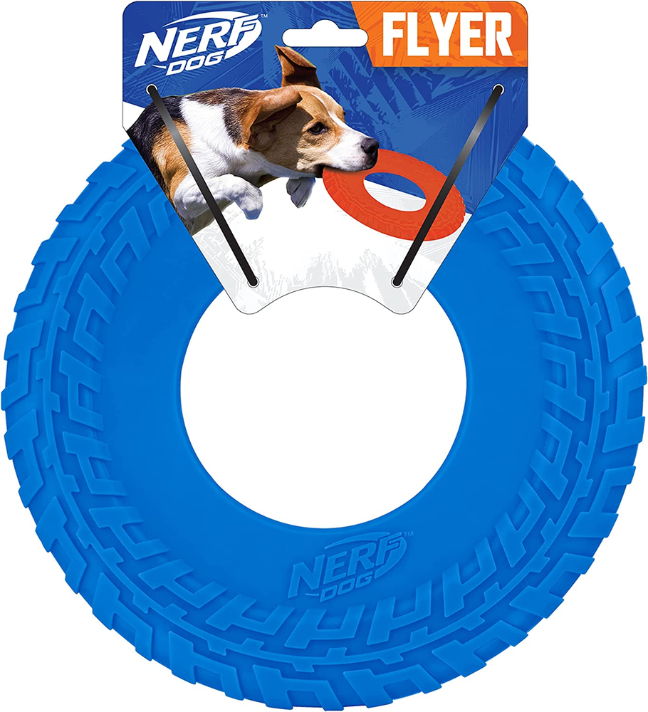 Tire Flyer Outdoor Dog Toy, 10 Inch Flying Disc Dog Fetch Toy, Rubber Dog Toy fo