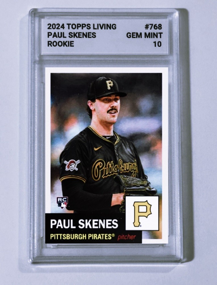 PRESALE Paul Skenes 2024 Topps Living Rookie RC Graded 10 Gem Mint Pirates 🔥📈-image