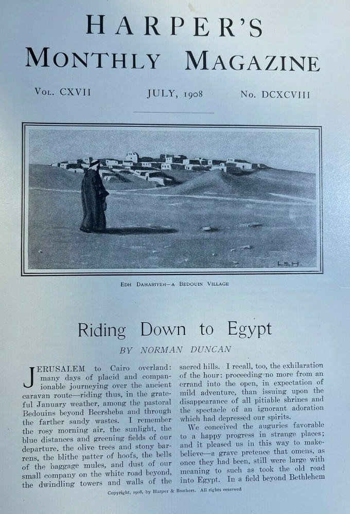 1908 Egypt Ed Dahariyeh Cairo Nile River illustrated