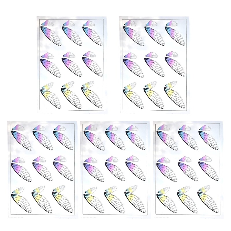 5 Sheets for Butterfly Stickers Art Decorations Crystal Epoxy Resin Mold Fi