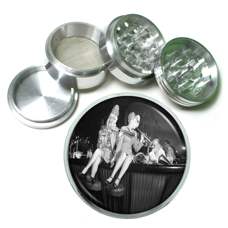 Vintage New Years Eve D4 Aluminum Herb Grinder 2.5