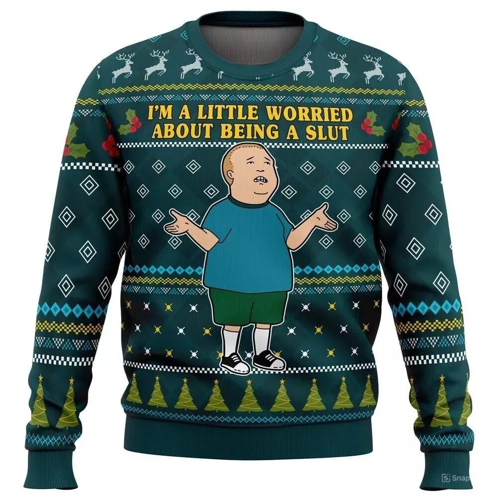 I’m a Little Worried King Of The Hill Ugly Christmas Sweater