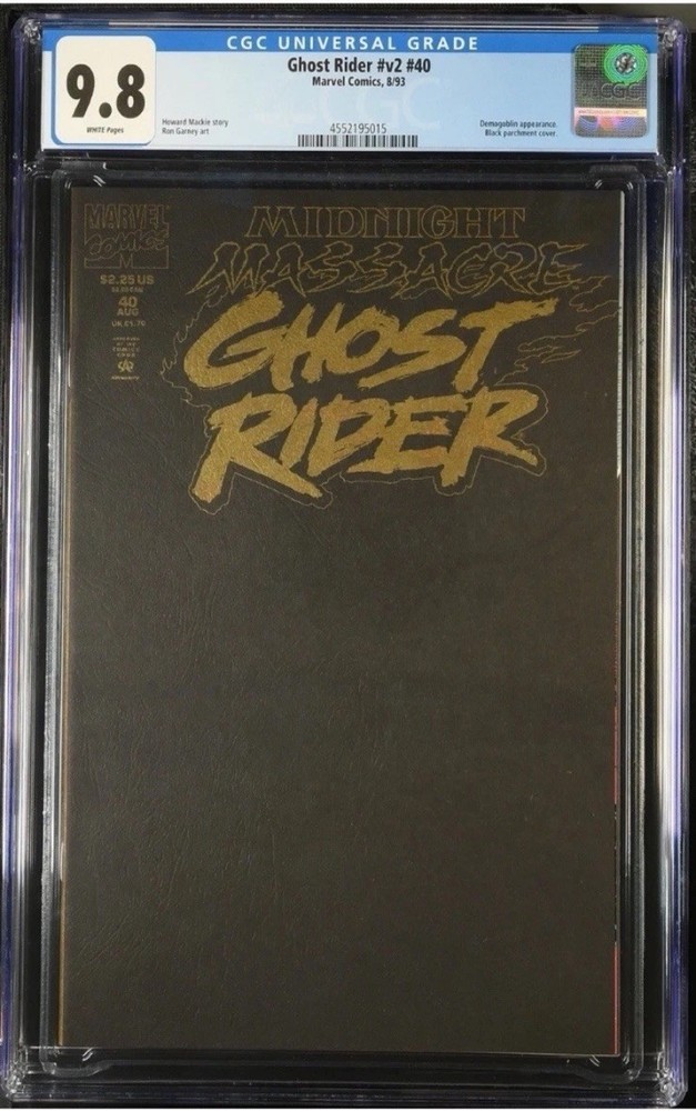 Ghost Rider # 40 - CGC 9.8 - 1993 Marvel Comics Low Census Count