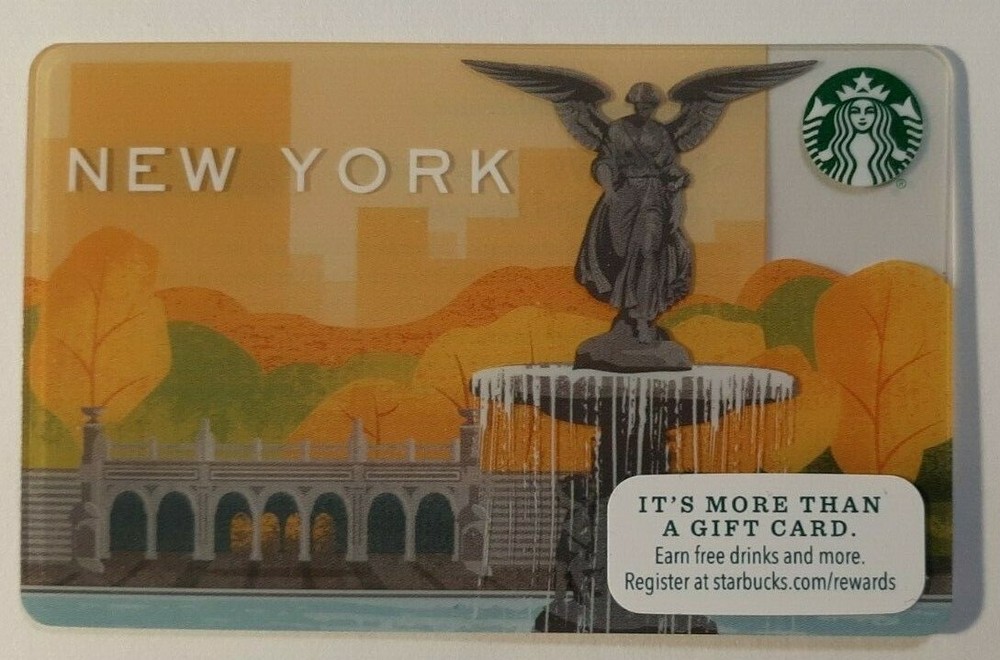 STARBUCKS Gift Card - New York - Central Park Fountain - 2014 - 6109 -      (NN)-image